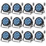 HOLDLAMP 12 Stücke 84W rgbw Bühnenlicht LED Par Strahler mit Fernbedienung DMX Discolicht...