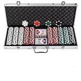Display4top Pokerkoffer , Laser Pokerchips Poker 12 Gramm , 2 Karten, Händler, Small Blind, Big...