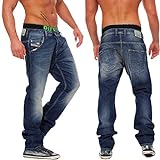 Diesel Herren Jeans Krooley 0880E Regular Slim Carrot Used Look 5 Pocket Style
