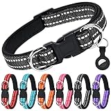 AUAUY Reflektierend Halsband Hund, Verstellbares Atmungsaktives Hundehalsband, Weich Gepolstertes...