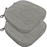 2/4/6er Set Stuhlkissen U-förmige für Esszimmerstühle mit Bändern Rutschfestes Cord Sitzkissen...