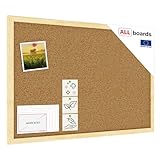 ALLboards Pinnwand mit Holz Rahmen 60x40cm Korktafel Korkwand Pinnwand Kork
