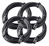 4er Set Pronomic XFXM-10 Mikrofonkabel (10m Länge, XLR female 3-pol - XLR male 3-pol, Stecker...