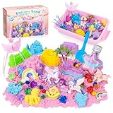 snookids Einhorn Sandspielzeug Set, Zaubersand mit Natürlichem Bienenwachs 690g, Spielsand 24...