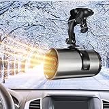 Auto Heizung, Heizlüfter Auto mit Halterung, Tragbarer 12V 150W Auto Enteiser 2 in 1 Heizen &...