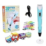3D Stift für Kinder,3D Druckstift mit USB Version & Hochtemperatur Stecker & LED Display,Ideal für...