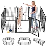 1R2P3I Hunde-Laufstall für den Außenbereich mit niedrigem Schwellengitter, 81,3 cm, 10 Paneele,...