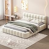 Fofetbfo Polsterbett 140x200, Doppelbett mit Bettkasten, Bubble Bett Jugendbett mit Lattenrost und...