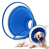 Halskrause Hund Leckschutz, Weich Schutzhalsband Kegelhalsbänder Verstellbar Genesungshalsband,...