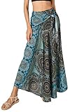 Joob Joob Lange Boho-Röcke für Damen – Bohemian Hippie Maxi Sommerrock, Hell, blau, L/XL