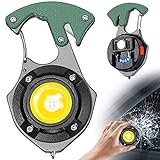 Dosodo Mini LED Taschenlampe Arbeitsleuchte Schlüsselanhänger 7 Licht Modi Wiederaufladbare...