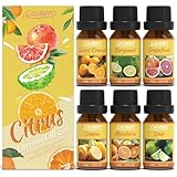SALUBRITO Zitrus Ätherische Öle Set, Naturrein Zitrusdüfte Duftöle für Diffuser - Süße...