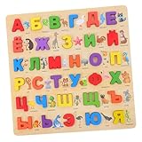 Gadpiparty Holz-Alphabet-Puzzle Für Junge Mädchen Mit Russischen Buchstaben Lernspielzeug Für...