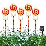 Diuyzoc Solarbetriebene Solar-Lampe für Zuckerstangen, für Auffahrt, Hof, Terrasse, Garten, Rasen,...