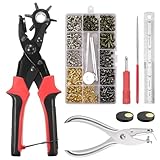 Gürtellocher Professionelle Lederlochzange Set, Leather Revolverlochzange Gürtellochzange, mit 150...