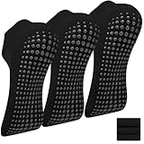 Oumida 3 Paar Yoga Socken Anti Rutsch Socken Damen, Rutschfeste Stoppersocken für Pilates Barre...