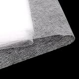 Notoke Bügelvlies, Bügeleinlage, Aufbügelbarer Vliesstoff, Einlagestoff Weiß, 35g/m²...