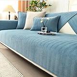 Couchbezug, Chenille, weich, rutschfest, Sofaschoner für 1–4 Sitzer, U-Form & L-Form,...
