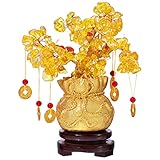 IMIKEYA Geldbaum Feng Shui Gold Glücksbaum Pfennigbaum Kristall Feng Shui Deko with Glücksmünzen...