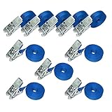 Amazon Basics – Spanngurte mit Ratschenschloss, 6 m lang, 25 mm breit, Belastbarkeit 800 kg,...