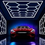 Jatwefiv Hexagon LED Beleuchtung 14-teilig, 720W 86400lm 6500K Garagen & Werkstatt Beleuchtung |...
