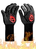 Grillhandschuhe Hitzebeständig mit 800°C, BBQ Gloves, Feuerfeste Grill Handschuhe, Backhandschuhe,...