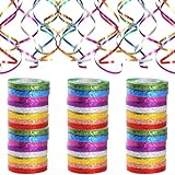 480 Meter Langen Luftschlange Geburtstag, 48 Funkelnd Bunte Luftschlangen in 8 Farben. Perfekt für...