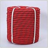 WOTZOV Kletterseil Rotes Rettungsseil für den Hausgebrauch, 10 mm/12 mm/14 mm/16 mm...