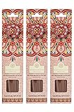 3 Packungen Räucherstäbchen Sandelholz 120 Stäbchen aus Indien | 3 Schachteln Weihrauch...