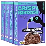 Crispy Fantasy Protein Cerealien, Schokolade, Glutenfrei, Vegan, Wenig Zucker, Ballaststoffreich,...