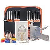 YQLEISHI 27 Piece Lock Picking Set with Zipper Bag, Lock Pick Gun and 6 Piece Padlock...