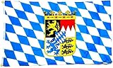 Fahne Flagge Deutschland Bayern mit Wappen 30 x45 cm