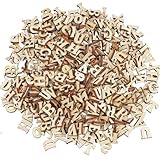 DLUSZERT 400 Stück Kleine Holzbuchstaben, 15MM Buchstaben aus Holz zum Basteln und Bemalen,...