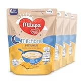 Milupa Milchbrei Butterkeks – Babybrei ohne Palmöl – Frei von Konservierungs- und Farbstoffen...