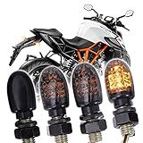 JMTBNO 4pcs LED Blinker Motorrad E Geprüft Universal 2835 SMD Blinker Vorne Hinten Mini Bernstein...