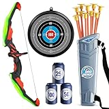 Detontek Kinder Pfeil und Bogen Schießspielzeug, Sport-Bogenschießset, Beleuchtetes Pfeil- und...