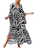 Bsubseach Abiti Kaftan Coprire per costumi da bagno Donne Plus Size Animal Print Caftan Resort...