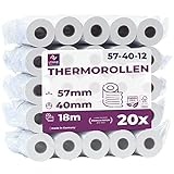 Ec-Cash Thermorollen 57mm x 18m x 12mm - Kassenrollen - Thermopapier - Bonrollen für Bankomat -...