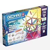 GEOMAG - GLITTER 142 Stück - 100% recyceltes Kunststoff - Magnetisches Bausteinset für Kinder ab...