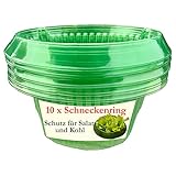 10 Stück XL Schneckenschutzring - natürlicher Schneckenschutz für Salat und Kohl