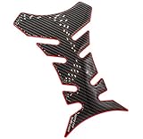 Gel Motorrad Tankpad 3D Carbon Glanz universell von Finest-Folia MR013 (Carbon Schwarz Rot Glanz)