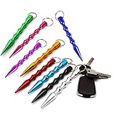 HeavySun Kubotan Tactical Pen Glasbrecher Kubaton Kugelschreiber Stift Selbstverteidigung (Pink)