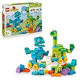 LEGO DUPLO Town Dinos auf Rädern 3-in-1-Set - Spielzeug für Mädchen & Jungen ab 3 Jahren -...