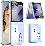 für Samsung Z Flip 6 Hülle Transparent Silikon Handyhülle für Samsung Galaxy Z Flip 6 Crystal...