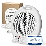 Heizlüfter 'Mobil' 2000W inkl. Ventilator - Standheizköper sehr leise - tragbares Heizgerät mit...