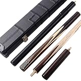 CUESOUL Klassische Handgemachte 57 Zoll Palisander 3/4 Stück Snooker Queue mit Schwarz Köcher und...