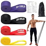 Fitnessbänder, Resistance Bands Widerstandsstufe 5-100LB, Widerstandsbänder Für Krafttraining,...