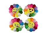BEPER Plüschkissen Blume, 30 cm, 4 Emotionen, weiches Polyester, waschbar, Kissen für Kinder,...
