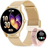 Elegante Smartwatch Damen mit Telefonfunktion, 1,39' Zoll Voll Touch Screen Fitness Tracker, 120+...
