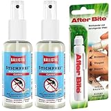 BALLISTOL Set – 2x Stichfrei Mückenschutz Classic 100 ml + After Bite | Schutz vor Mücken und...